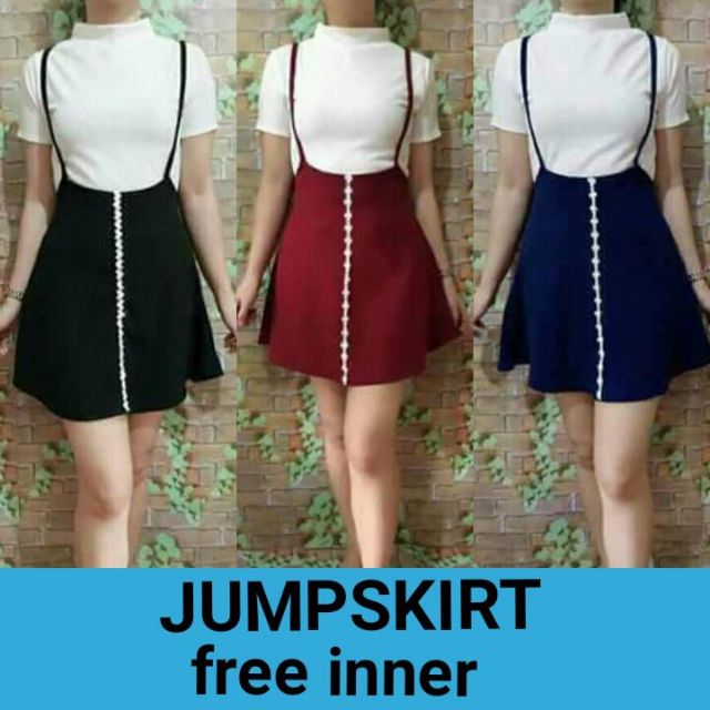 Jumper / Junper skirt w/ free inner / Terno Jumper w/ free white blouse /  Karylle terno / jumpskirt
