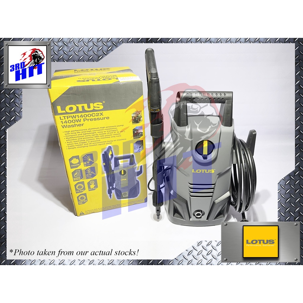 3rdHit Lotus Pressure Washer 1400W (LTPW1400C2X) COD Shopee Philippines