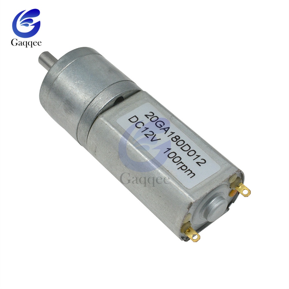 20ga180 Dc 12v 100 Rpm Micro Speed Gear Motor Reduction Gear Motors With Metal Gearbox Wheel Diy