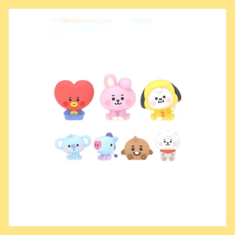 7 pcs BT21 BTS Cute figures set | Shopee Philippines