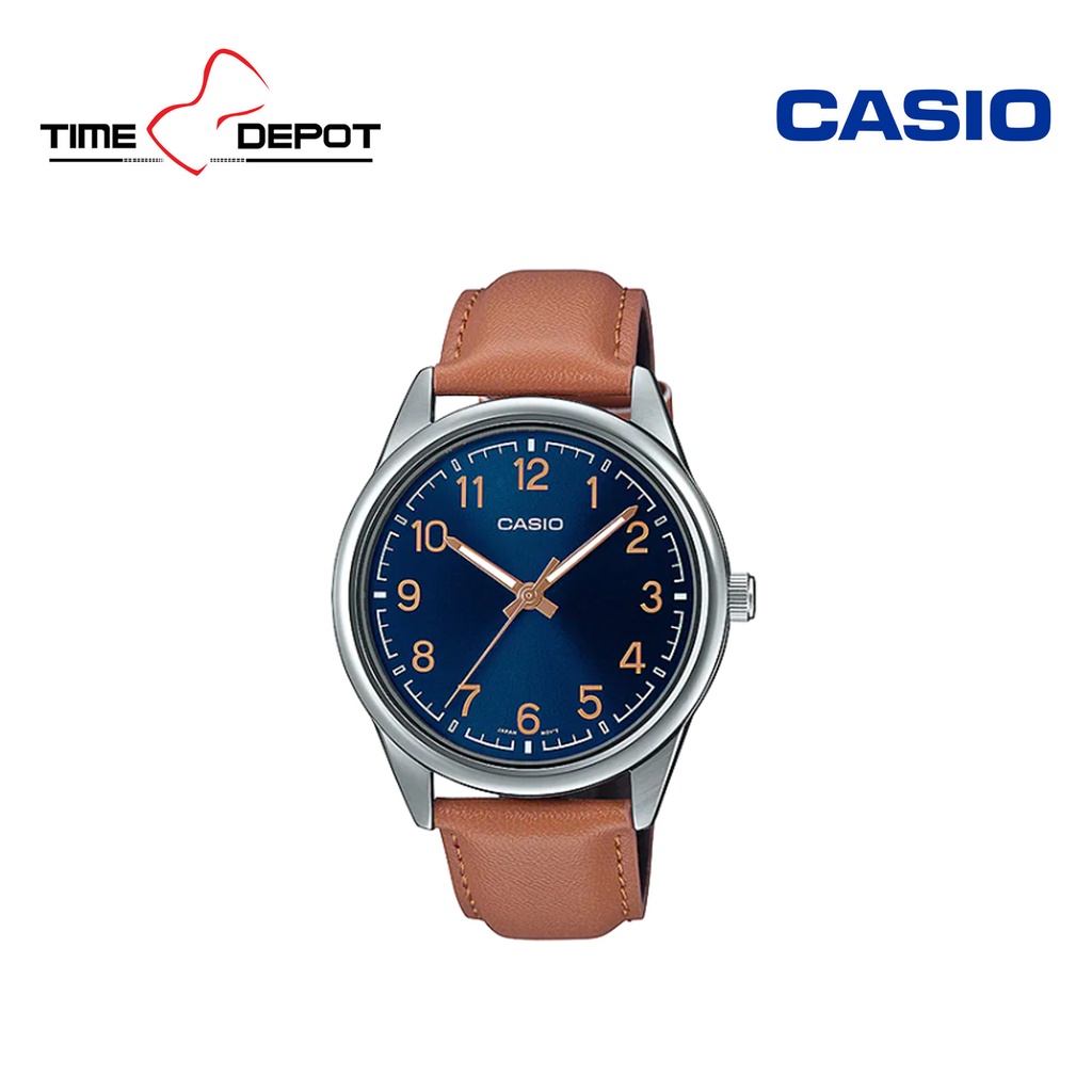 Casio MTPV005L2B4UDF Standard Analog brown Leather Band Watch For Men Shopee Philippines
