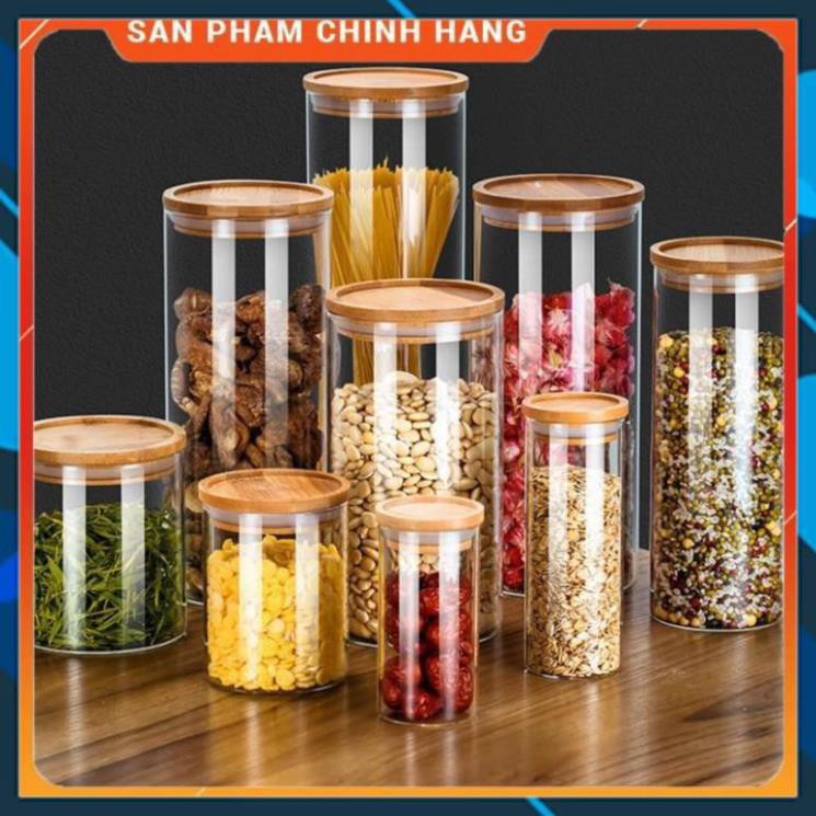 Genuine Glass Jars With Wooden Lids, Glass Jars For Spices, Sugar