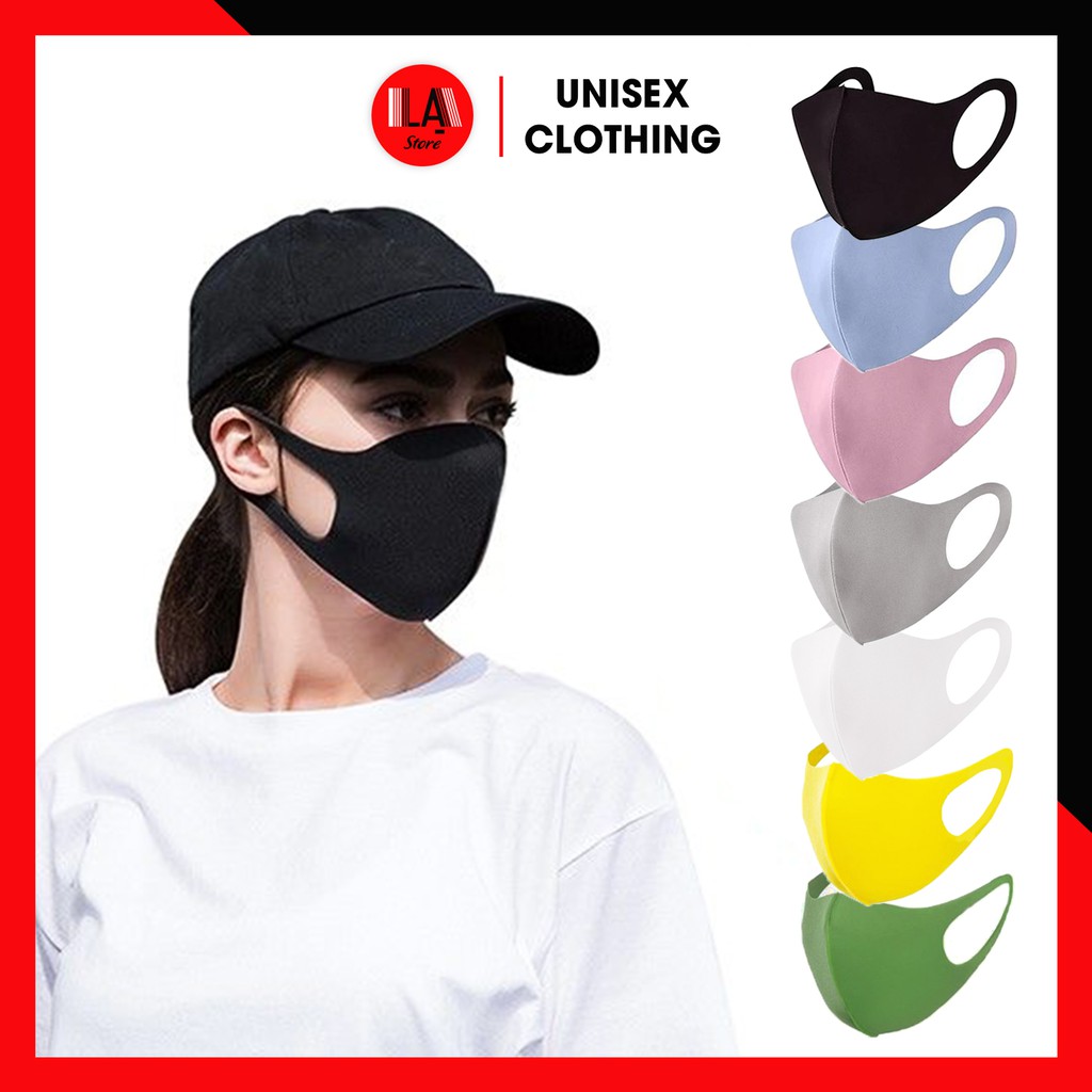 Multi-Colored Antibacterial 3D Fabric Plain Mask | STRANGE STORE ...