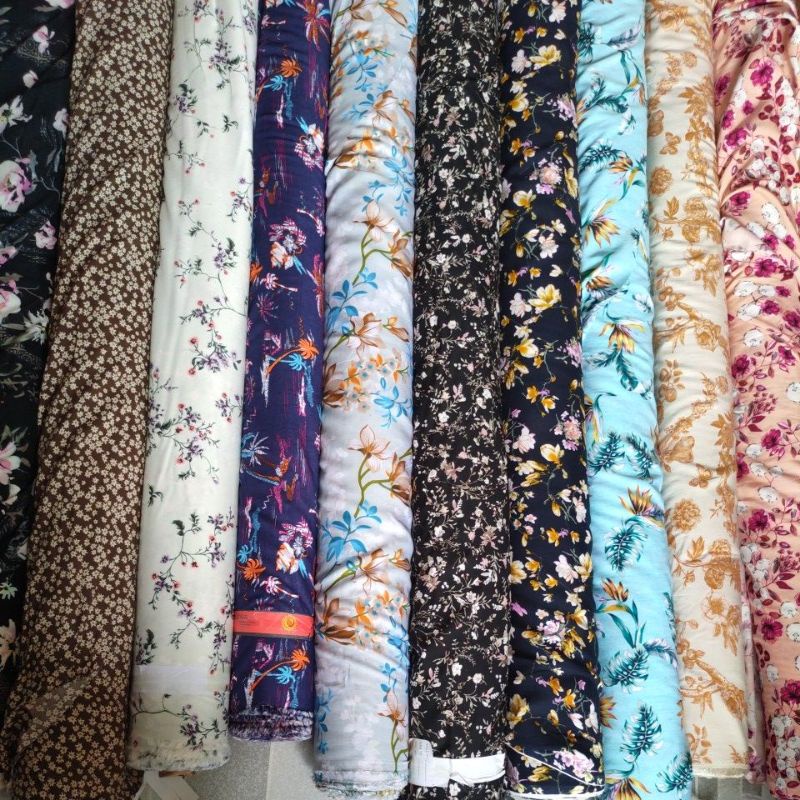 10 New Challis fabric sold per yard | Shopee Philippines