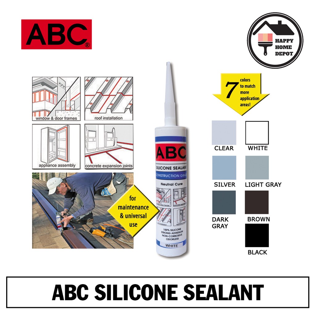 ABC SILICONE SEALANT (CONSTRUCTION GRADE) 300ml Shopee Philippines