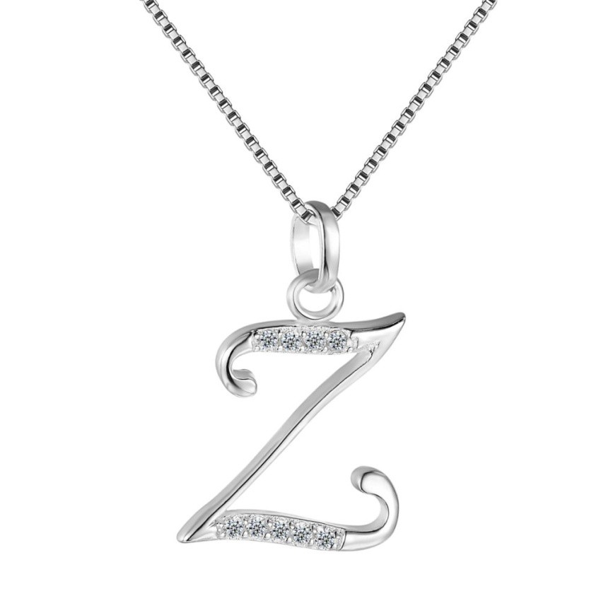 Z on sale necklace silver