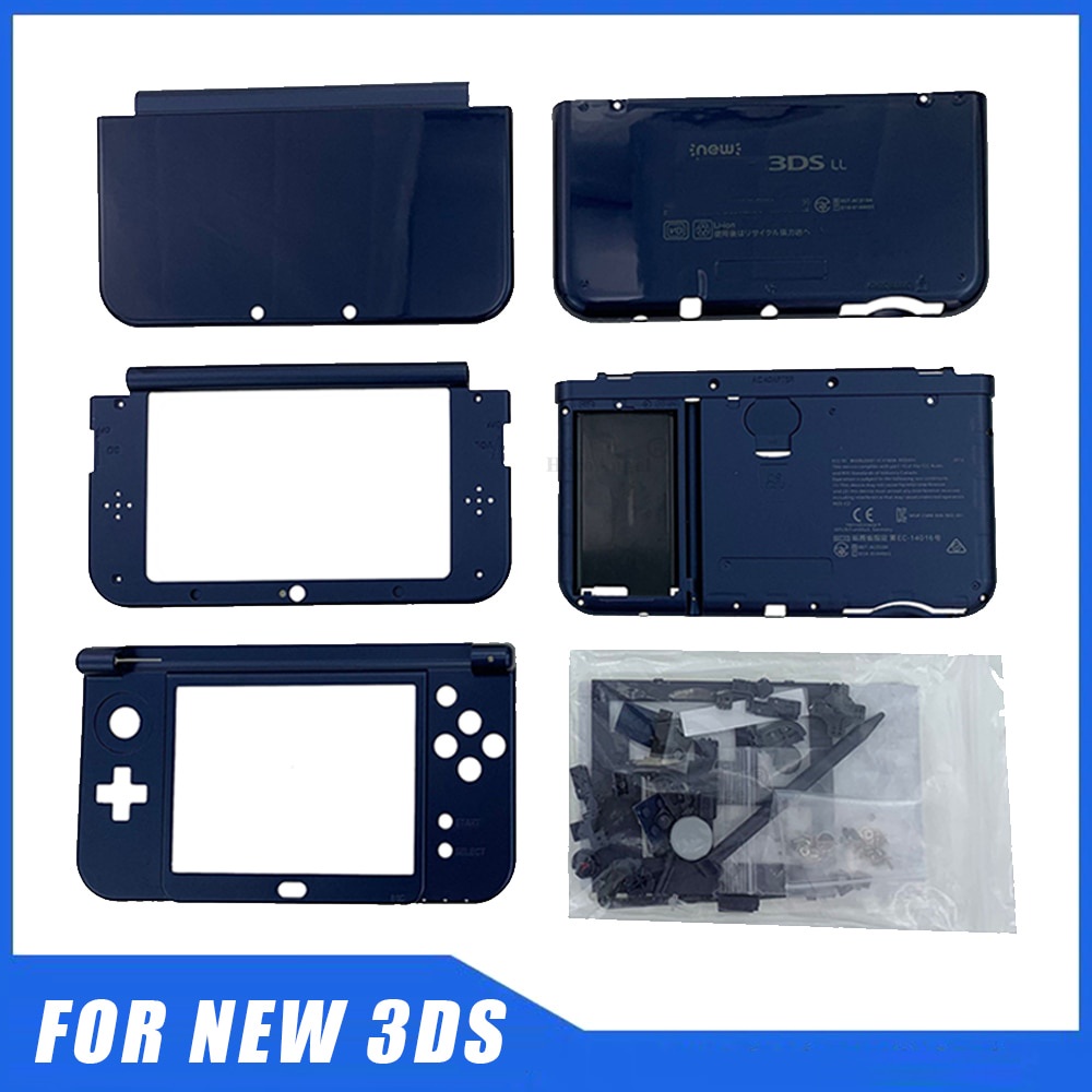 Game Console Replacement Full Set Blue Huosing Shell For NEW 3DS LL/XL ...
