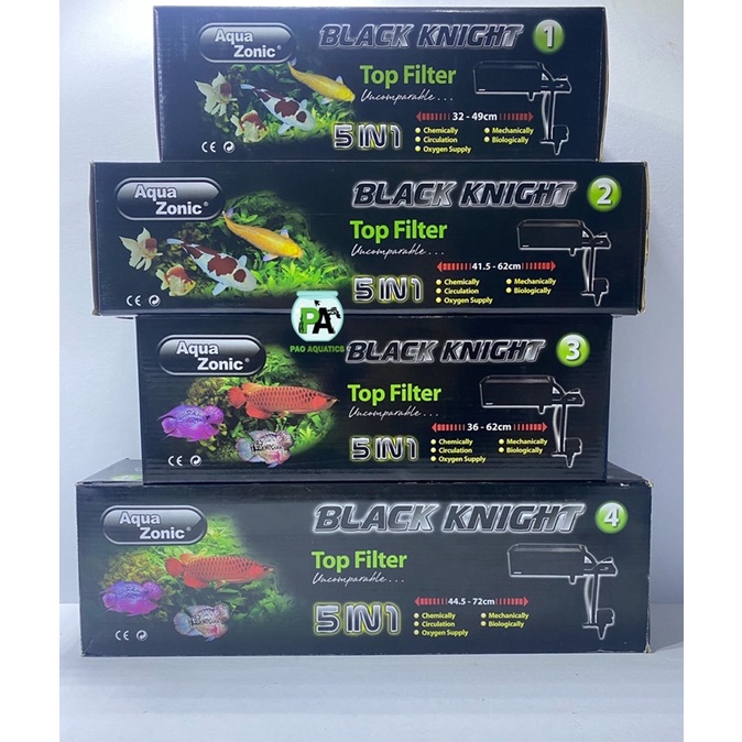Aqua Zonic Top Filter Black Knight 5 in 1 (1, 2, 3, 4) Shopee Philippines