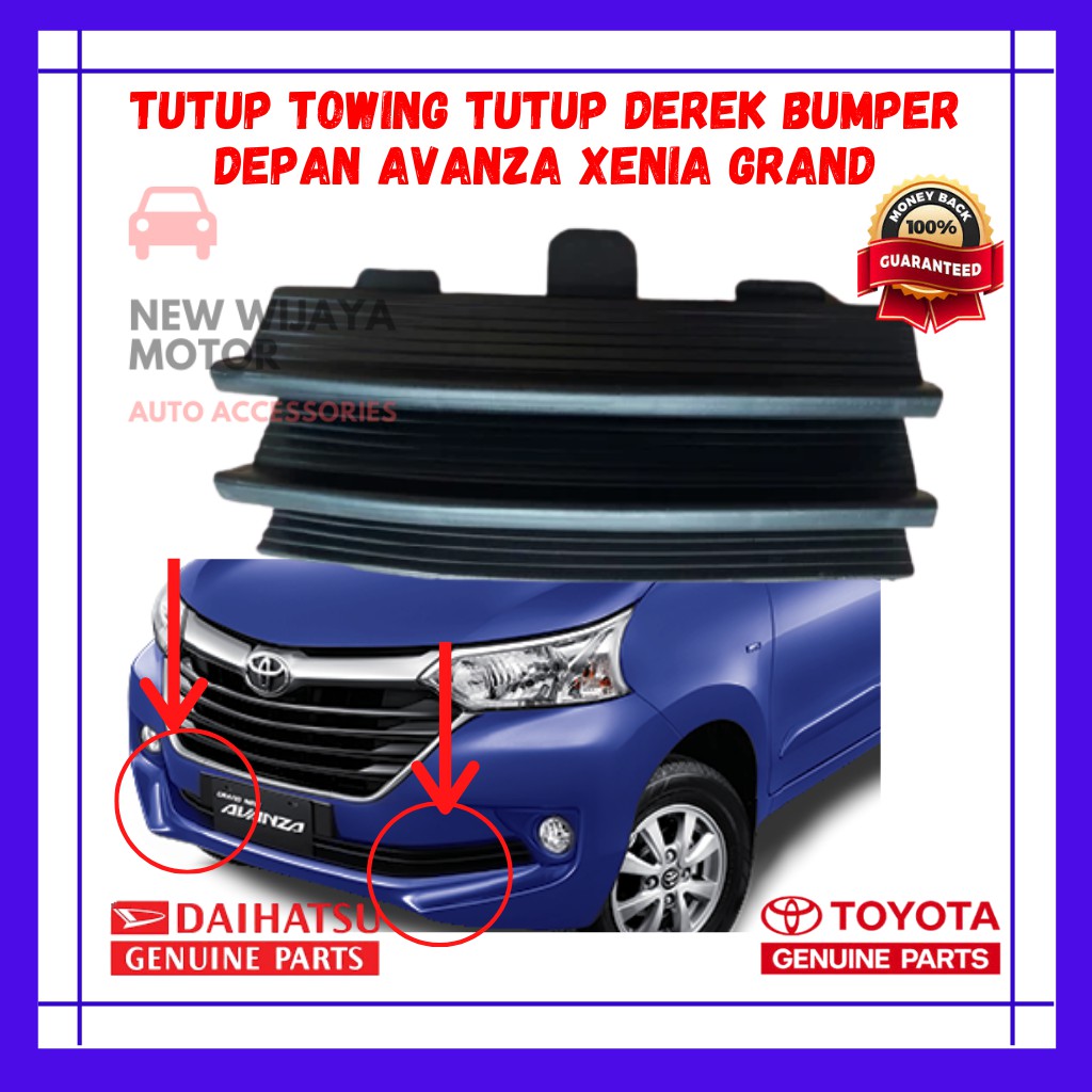 Avanza XENIA GRAND FRONT BUMPER TOWING Lid Molding FRONT BUMPER