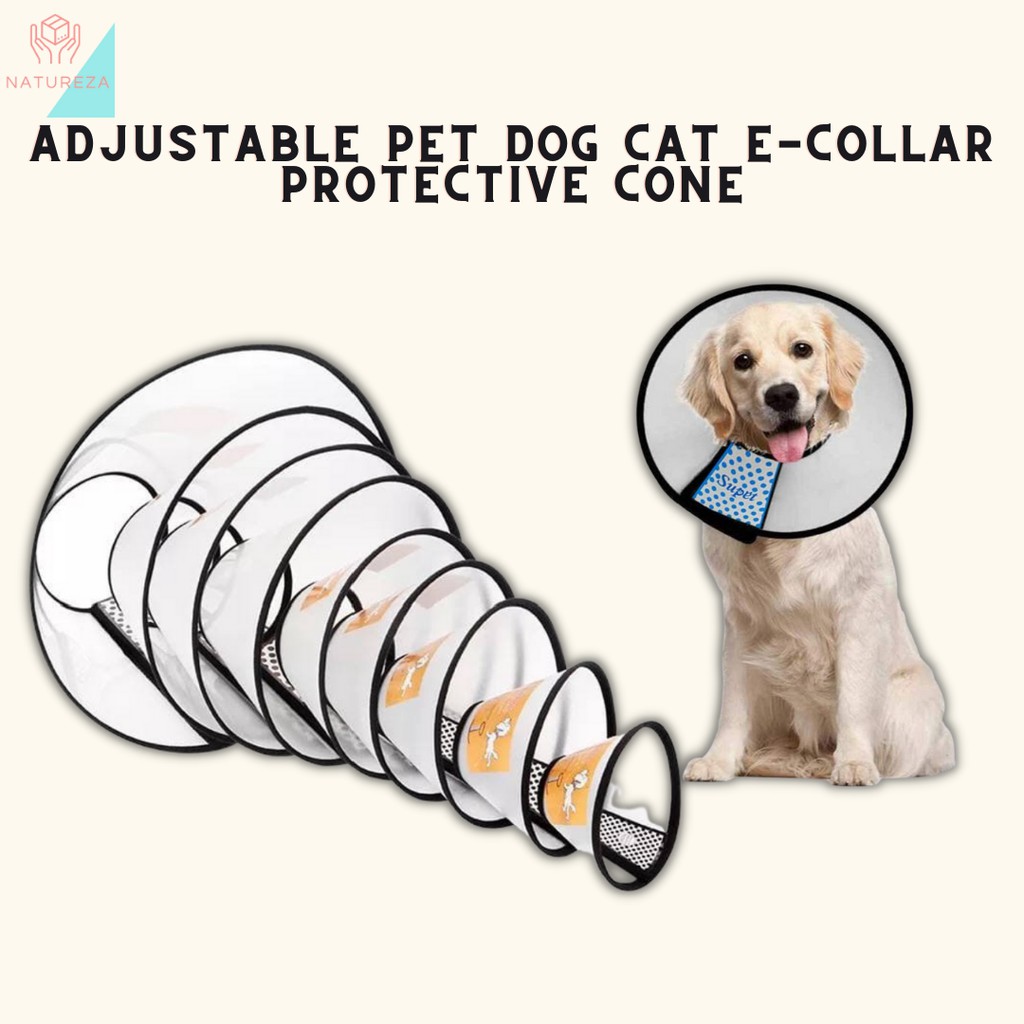 Adjustable Pet Puppy Dog Cone Kitten Cat E Collar Elizabethan