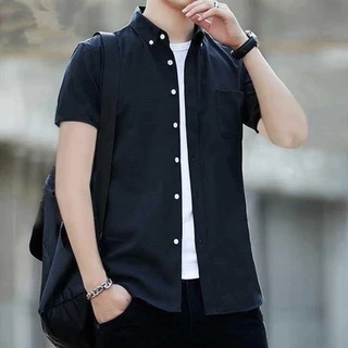 Men's Slim Fit Casual Shirt 2024 Fashion Laple Long Sleeve Button Down Work  T Shirt Blouse with Pocket Y2K Clothes Black at  Men's Clothing store