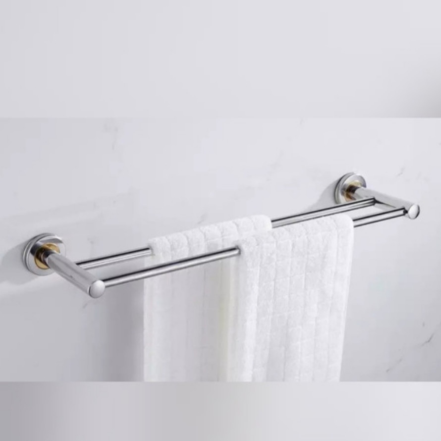 2 Row stainless Towel Rack - stainless Towel Rack sus304 | Shopee ...