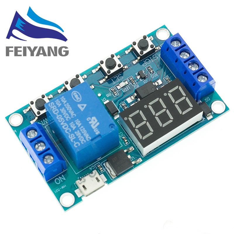 6-30V Relay Module Switch Trigger Time Delay Circuit Timer Cycle ...