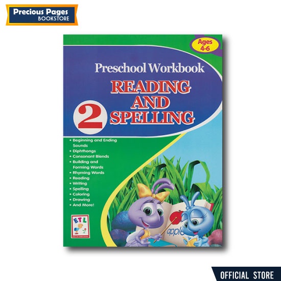 Preschool Workbook Reading And Spelling 2 (Ages 4-6) | Shopee Philippines