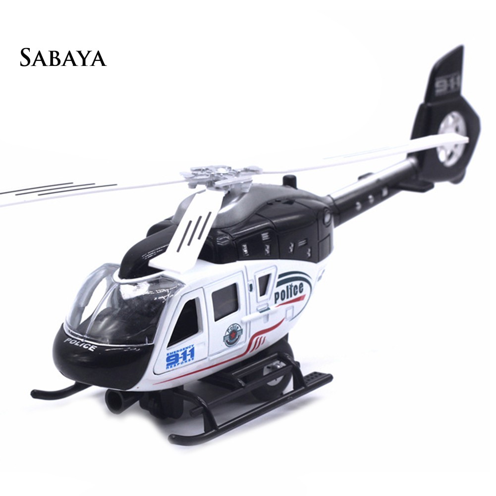AKK Realistic Police Helicopter Plane Pull Back LED Music Model Kids Toy Collection Shopee Philippines