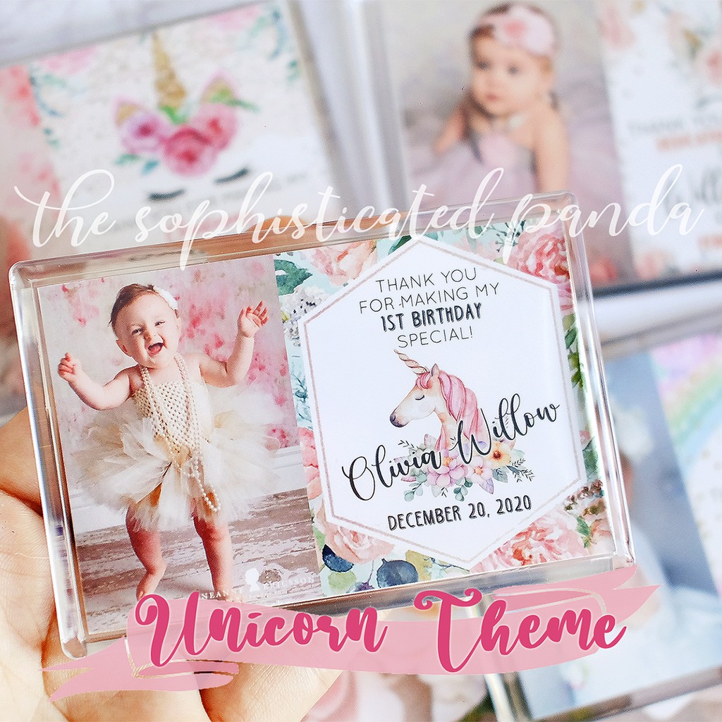 [COD] UNICORN REF Acrylic Christening Birthday Baptism