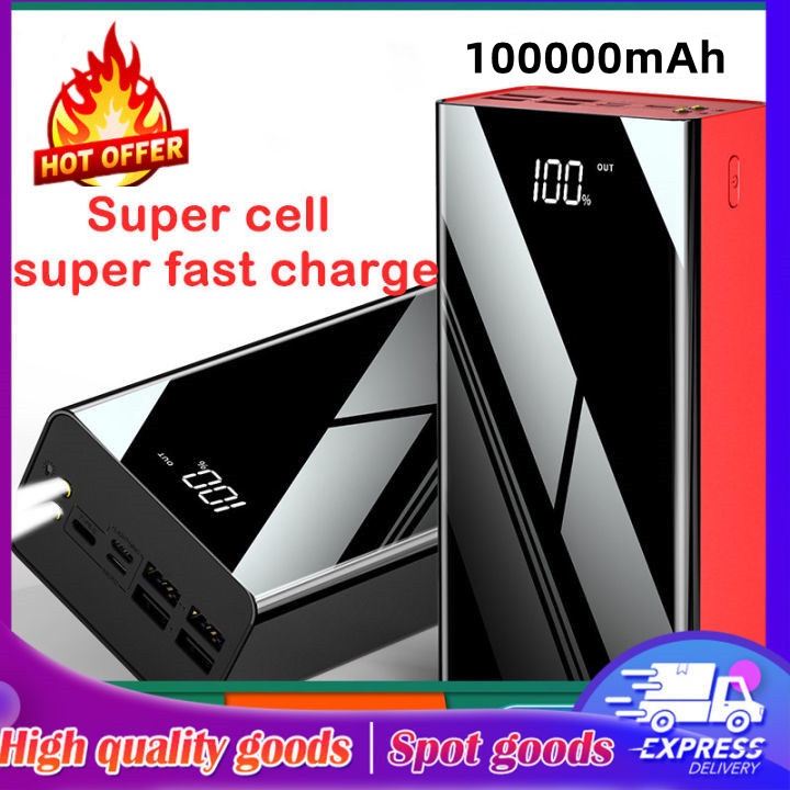 120000 mAh Power Bank Quick Charge Powerbank External Battery Charger