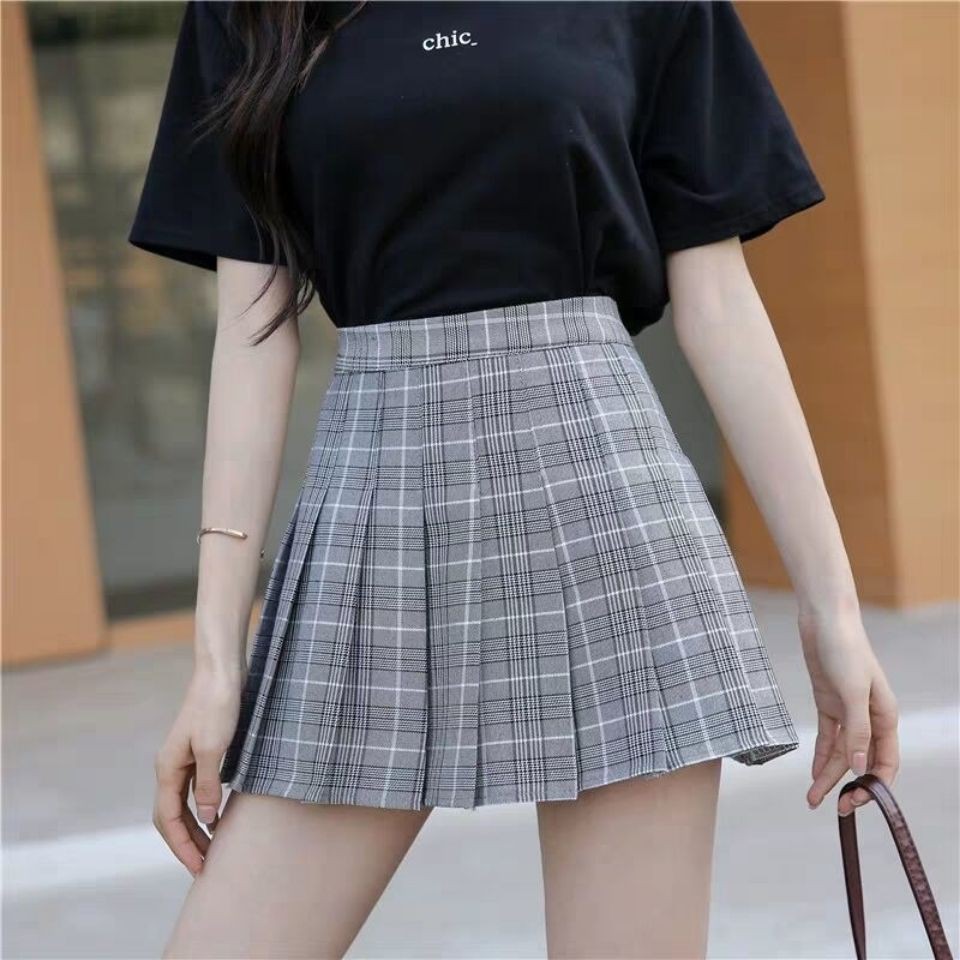 Korean fashion skirt women's high waist skirt Slim pleated skirt ...