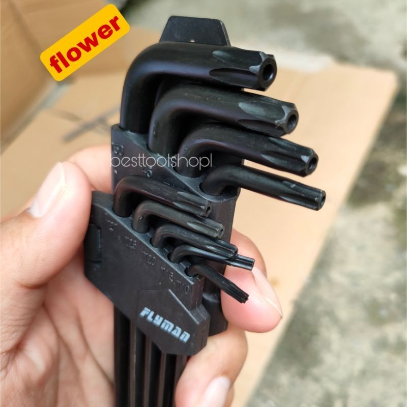FLOWER TYPE ALLEN WRENCH 9PCS ORIGINAL HEAVY DUTY
