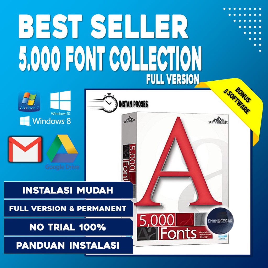 Paket Summitsoft 5000 Fonts Premium Unik Master Collection | Design ...