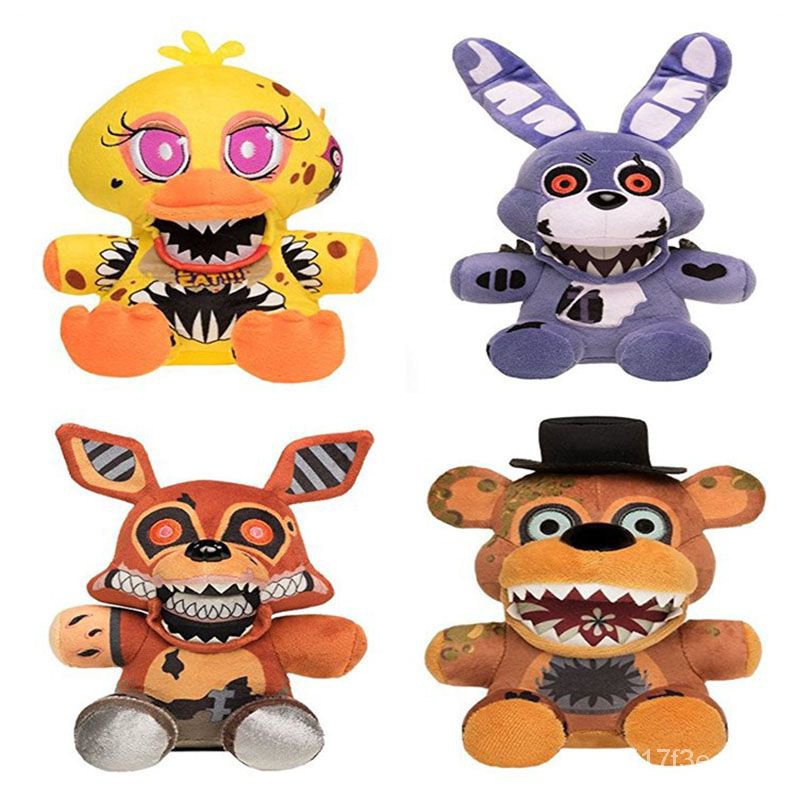 Ready Stock FNAF Five Nights At Freddy's Plush Toy Stuffed Animal Chica  Bonny Foxy Fans Gift zfDn