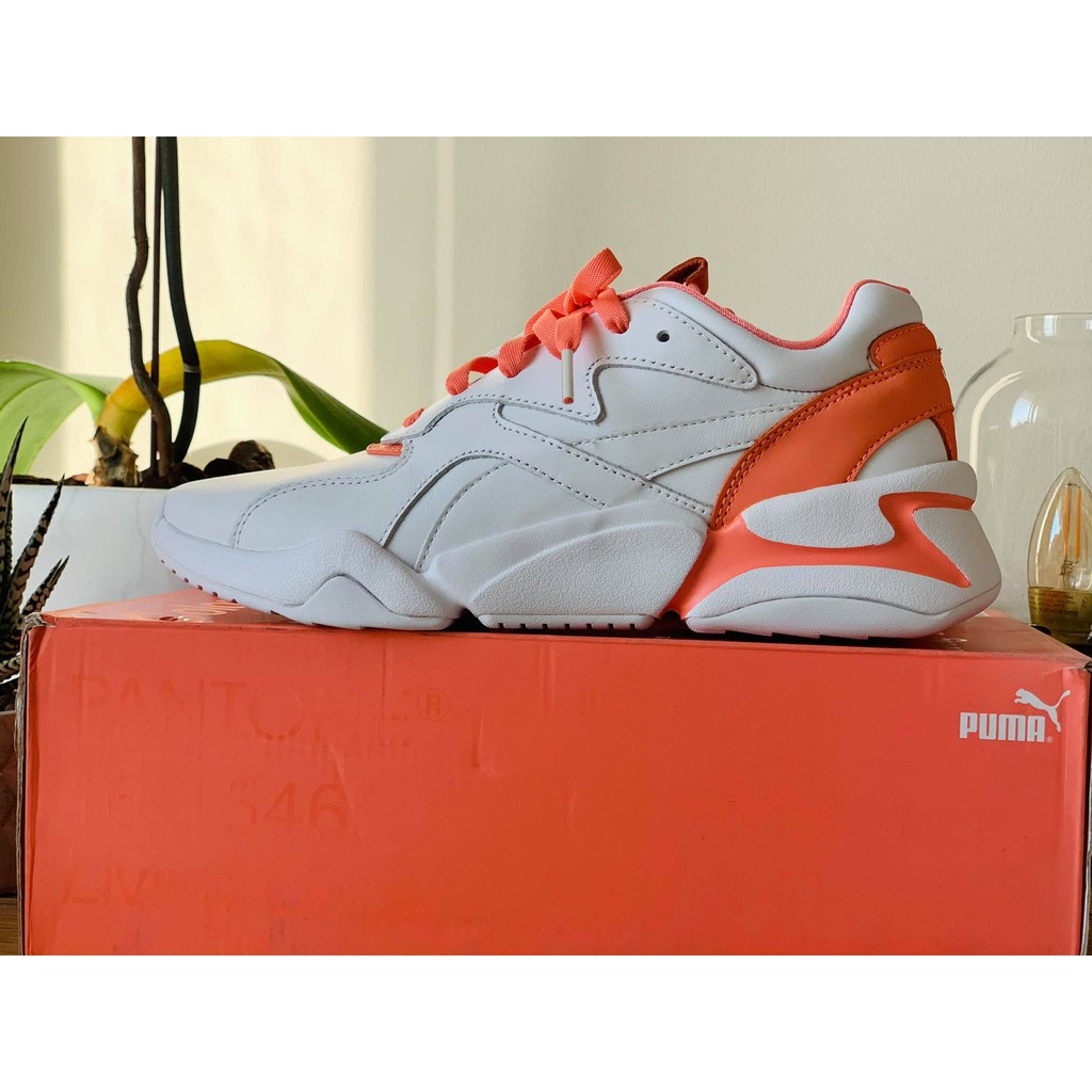 PUMA Women s Nova X Pantone 2 Shoes White Coral Shopee Philippines