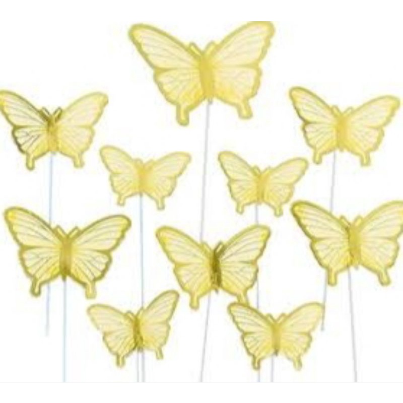BUTTERFLY, BALL CAKE TOPPERS (Big) w/ WIRE Shopee Philippines