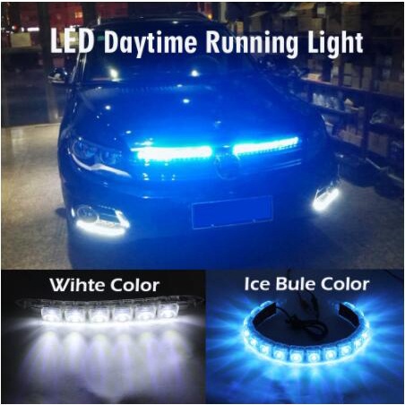 1pcs Car Flexible LED Strip Auto Daytime Running Light DRL Driving ...
