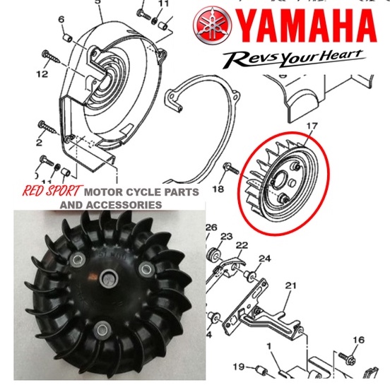 Fan for Mio Sporty, Amore, Soulty Genuine Yamaha | Shopee Philippines