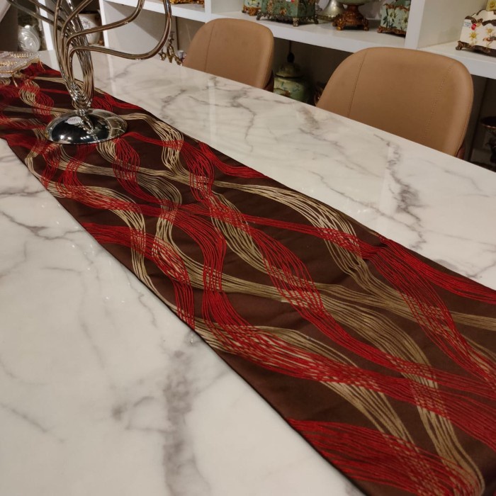 Attic Runner Abstract Lineart Beautiful Modern Dining Table Cloth