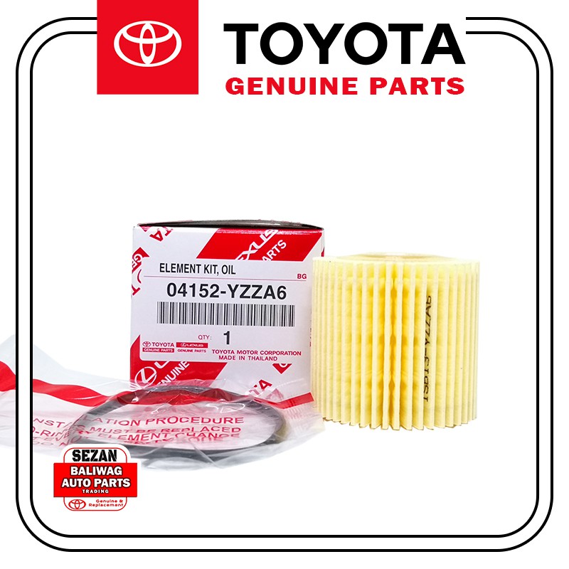 ORIGINAL TOYOTA OIL FILTER ELEMENT ALTIS COROLLA 2008-2018 04152-YZZA6 ...