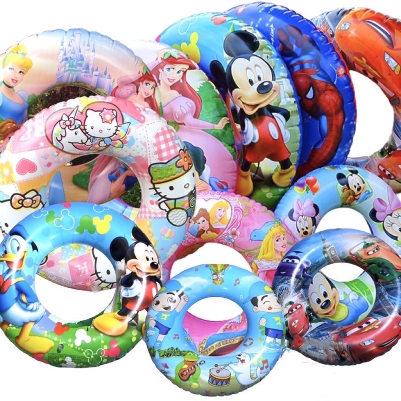 50cm 60cm 70cm 80cm Spot Cartoon Character Inflatable Swimming Ring ...