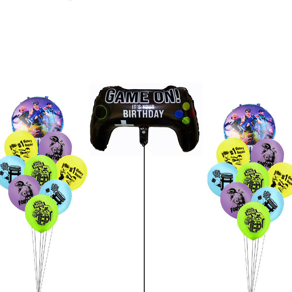 Black Red Green Blue Party Balloons Gaming Birthday Decorations