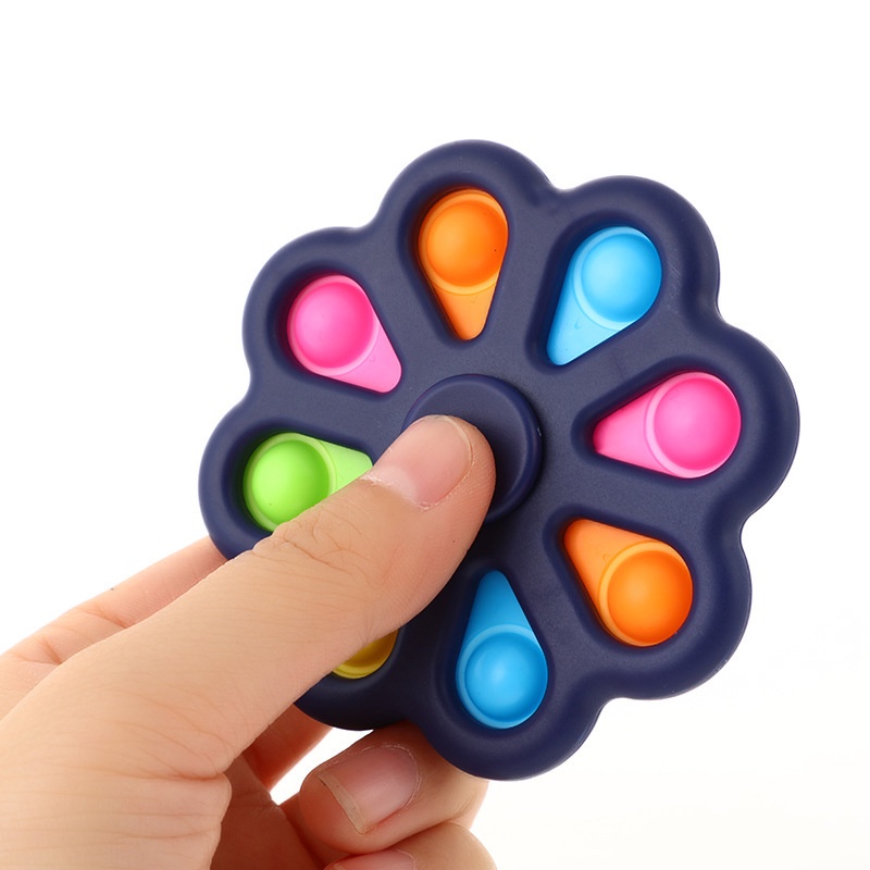 TikTok Pop It Simple Dimple Toy Colorful Flower Fingertip Top Pressure ...