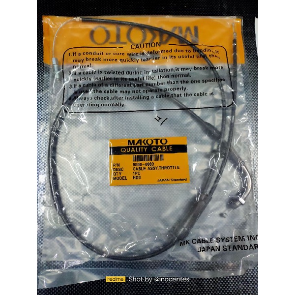 throttle cable Kawasaki 125/hd3 | Shopee Philippines