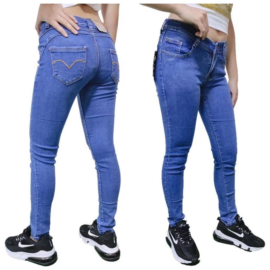 Hello Jeans Fashion Mid waist Skinny Jeans Pants For Women G69026 ...