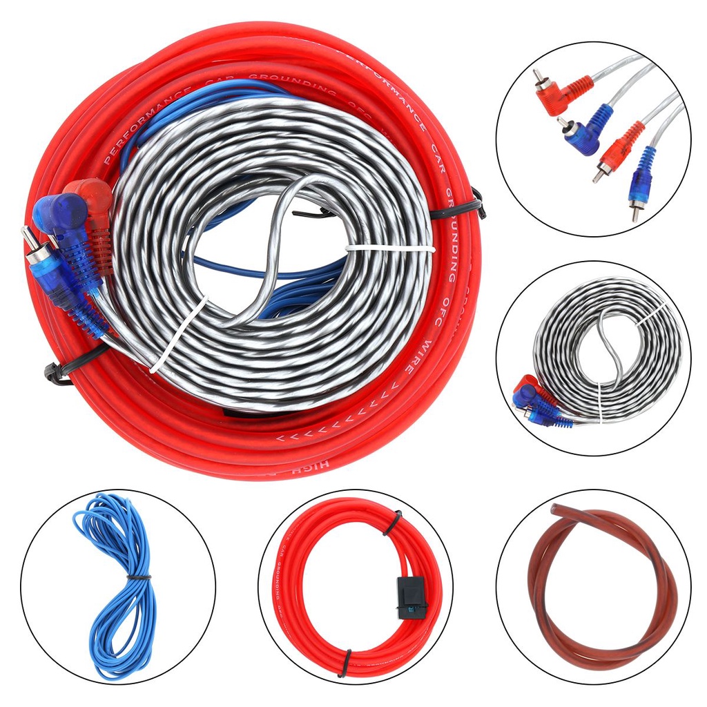 1 Set Car Audio Wire Wiring Kit Car Speakers Woofer Cables Car Power