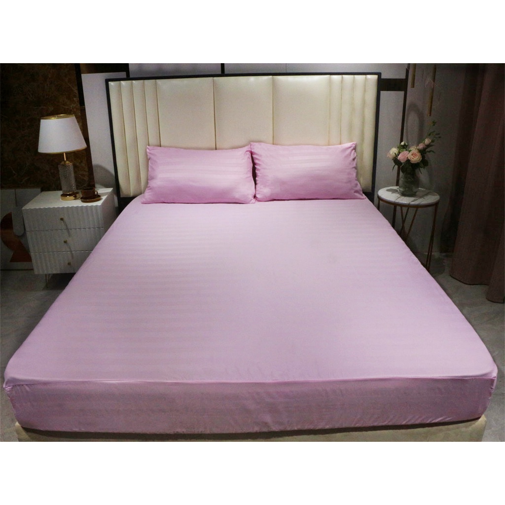 3 in 1 Plain Bedsheet Pillow case bedding canadian bed sheets king size