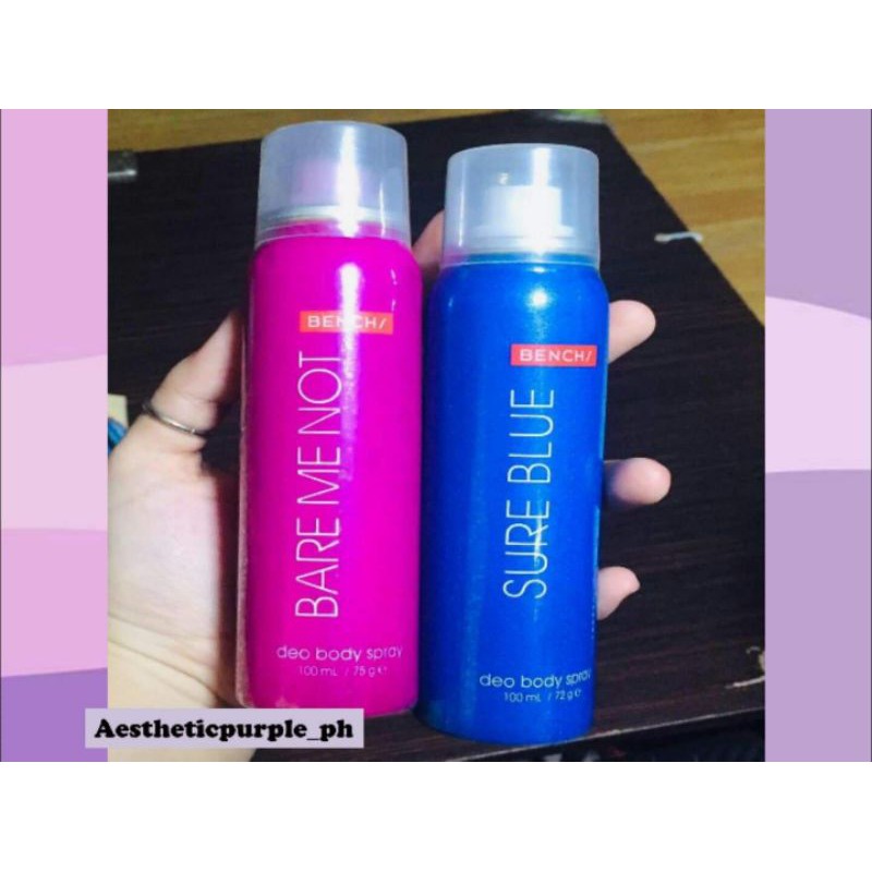 Bench Bare me not & Sure Blue Deo Body Spray (100ml) Shopee Philippines
