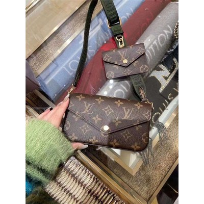 Purchasing LV Louis Vuitton handbag new FELICIE STRAP three-in-one shoulder  messenger bag M80091