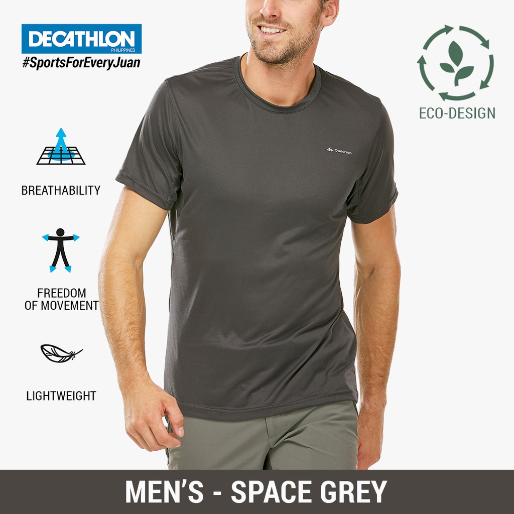 Decathlon Quechua MH100 Men's Mountain Walking Short-Sleeved T-Shirt