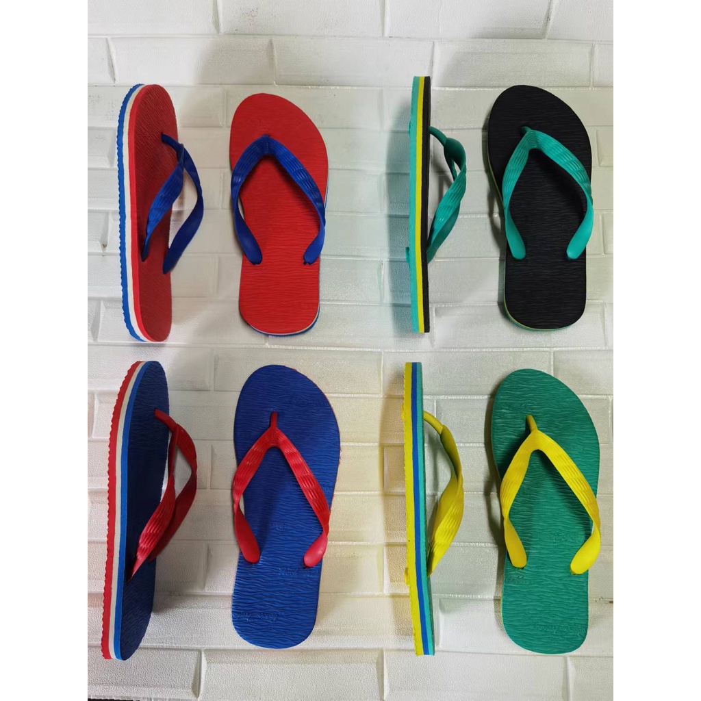 BEACH TREKKER 3 TONE SLIPPERS PAMBAHAY RUBBER | Shopee Philippines