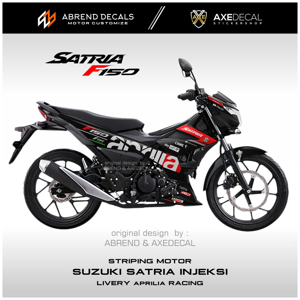 Aprilia Racing Injection Satria Striping / Suzuki Satria Fi Motorcycle ...