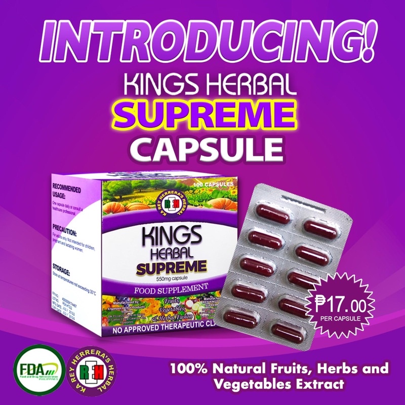 kings herbal supreme capsule 10's Shopee Philippines