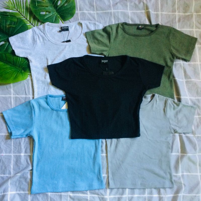 Zara Basic croptop ( Made in Bangladesh) | Shopee Philippines