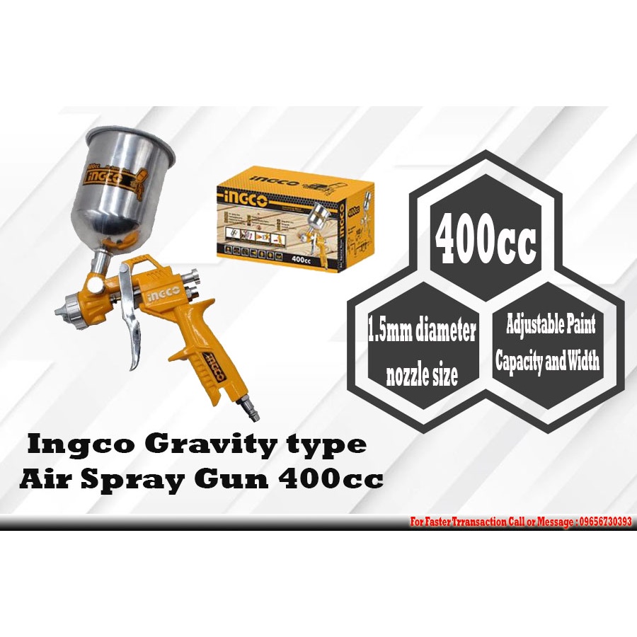 Ingco Asg Gravity Type Air Spray Gun Cc For Base Coat