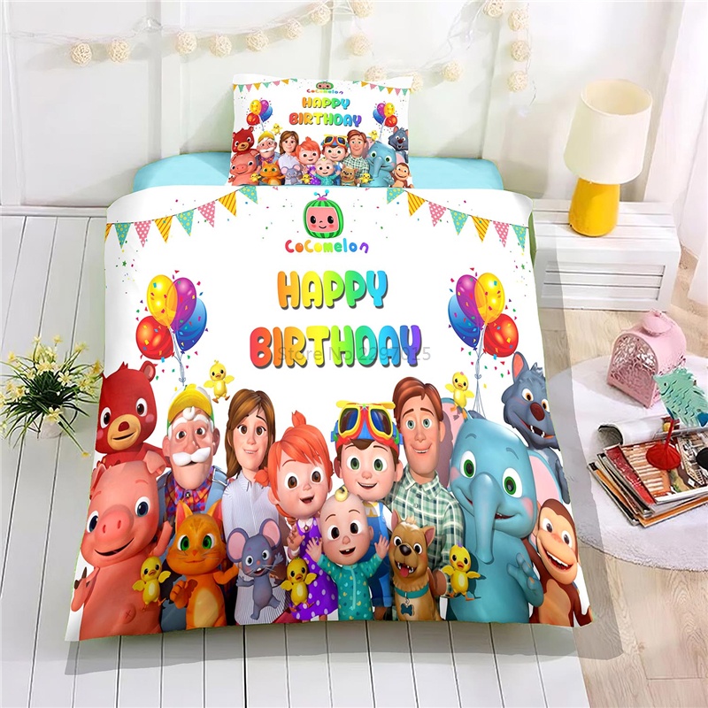 Cartoon Kids Baby Duvet Cover Sets Pillowcase 3d Bedding Set