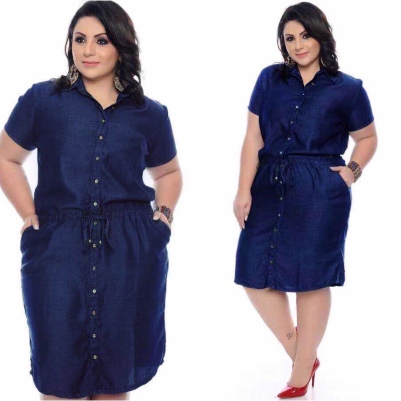 Denim dress plus size dress boho dress infinitydress 2xl cod | Shopee ...