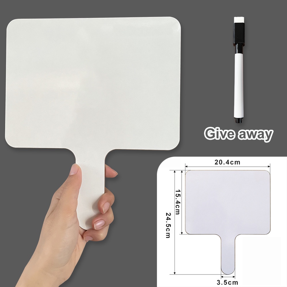 Blank Dry Erase Board Paddle Quick Response White Board Handheld White ...