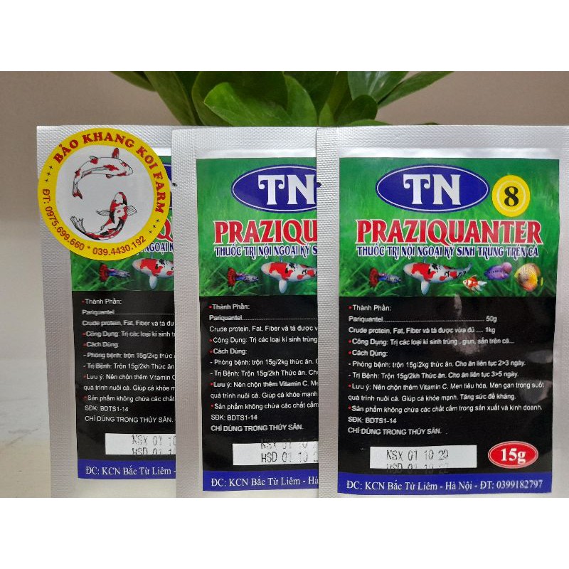Tn8 / Special medicine for foreign and parasites of Koi fish, aquarium